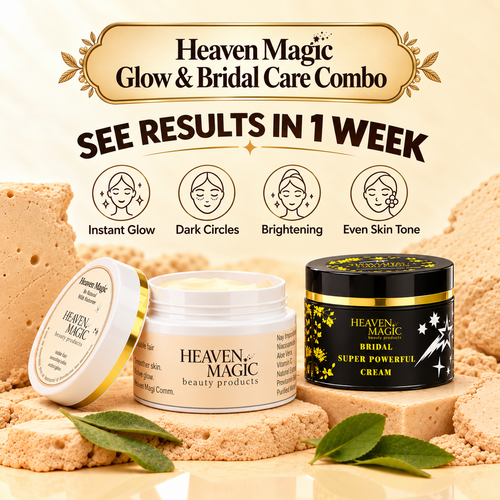 Heaven Magic Glow & Bridal Care Combo | Bridal Super Powerful Cream + Glow Cream